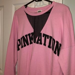 Pink nation crew neck